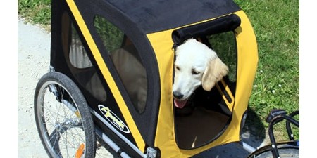 Une remorque vélo pour chien ou chat