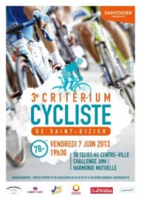 Image de l'évènement Critérium Cycliste de Saint-Dizier 2013