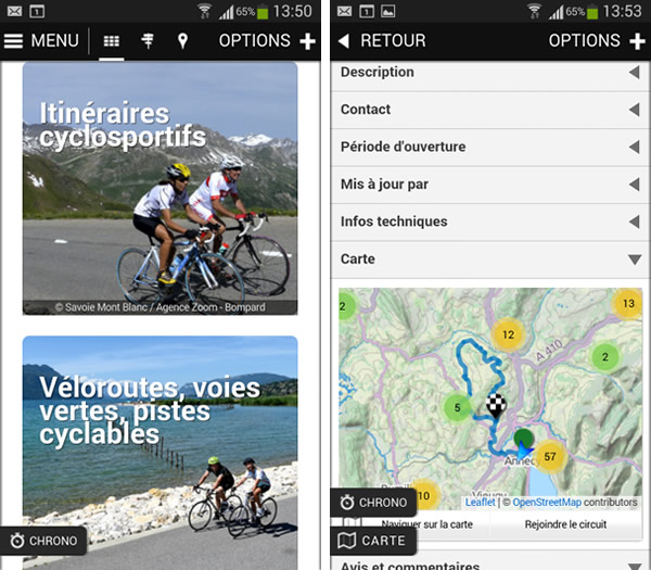 Application smartphone Savoie Mont-Blanc