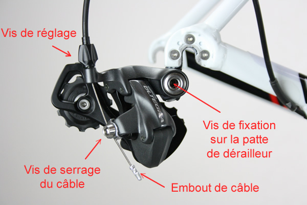 Démontage dérailleur arrière de vélo