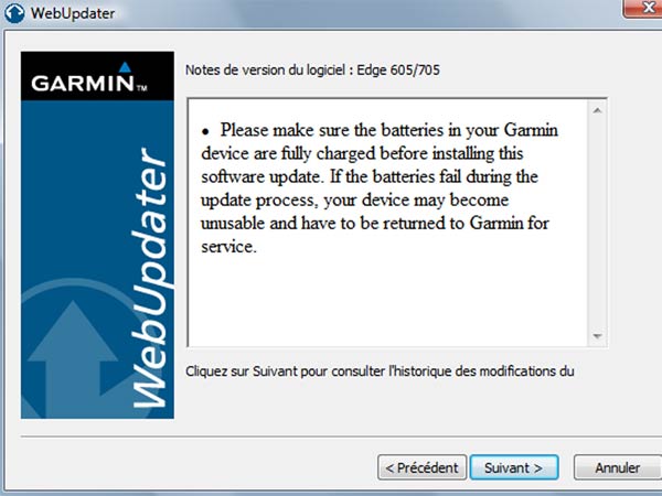 Garmin WebUpdater