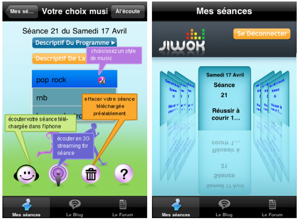 Jiwok est sur Iphone