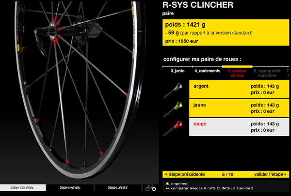 Mavic Lab : Configurateur de roues Mavic