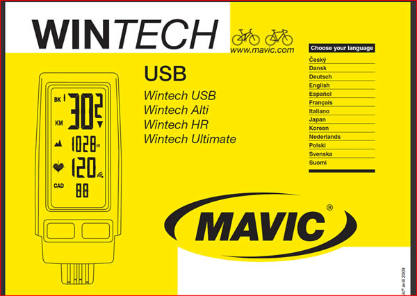 Logiciel Mavic Wintech Manager