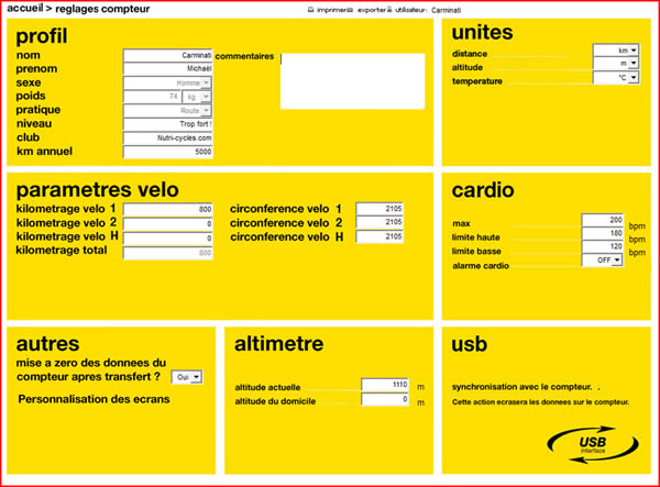 Logiciel Mavic Wintech Manager