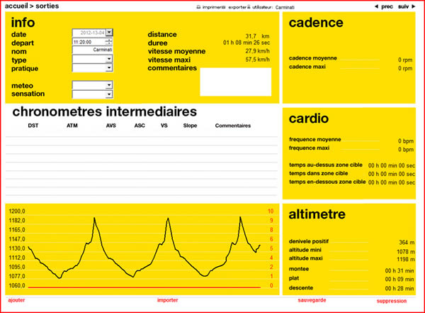 Logiciel Mavic Wintech Manager