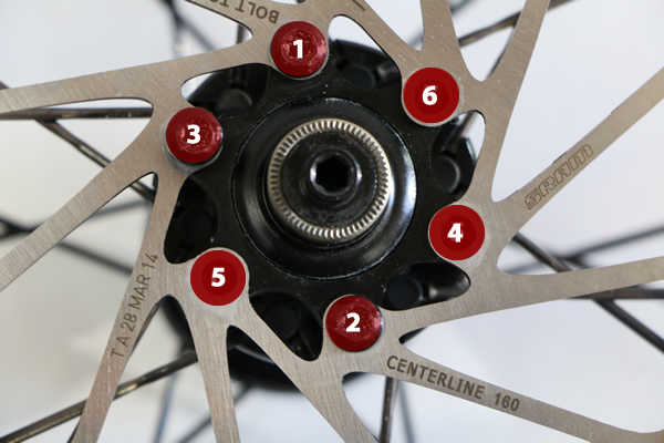 Montage disque ou rotor SRAM Centerline 6 trous