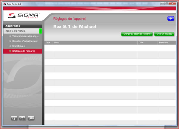 Paramétrage Sigma Rox 9.1 via Sigma Data Center
