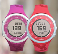 Suunto t1c True Fuchsia et Suunto t3c Sporty Red