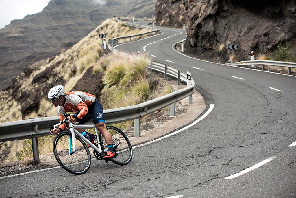 Position de descente en vélo