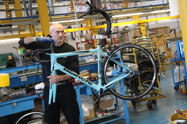 Visite de l'usine Bianchi à Milan !